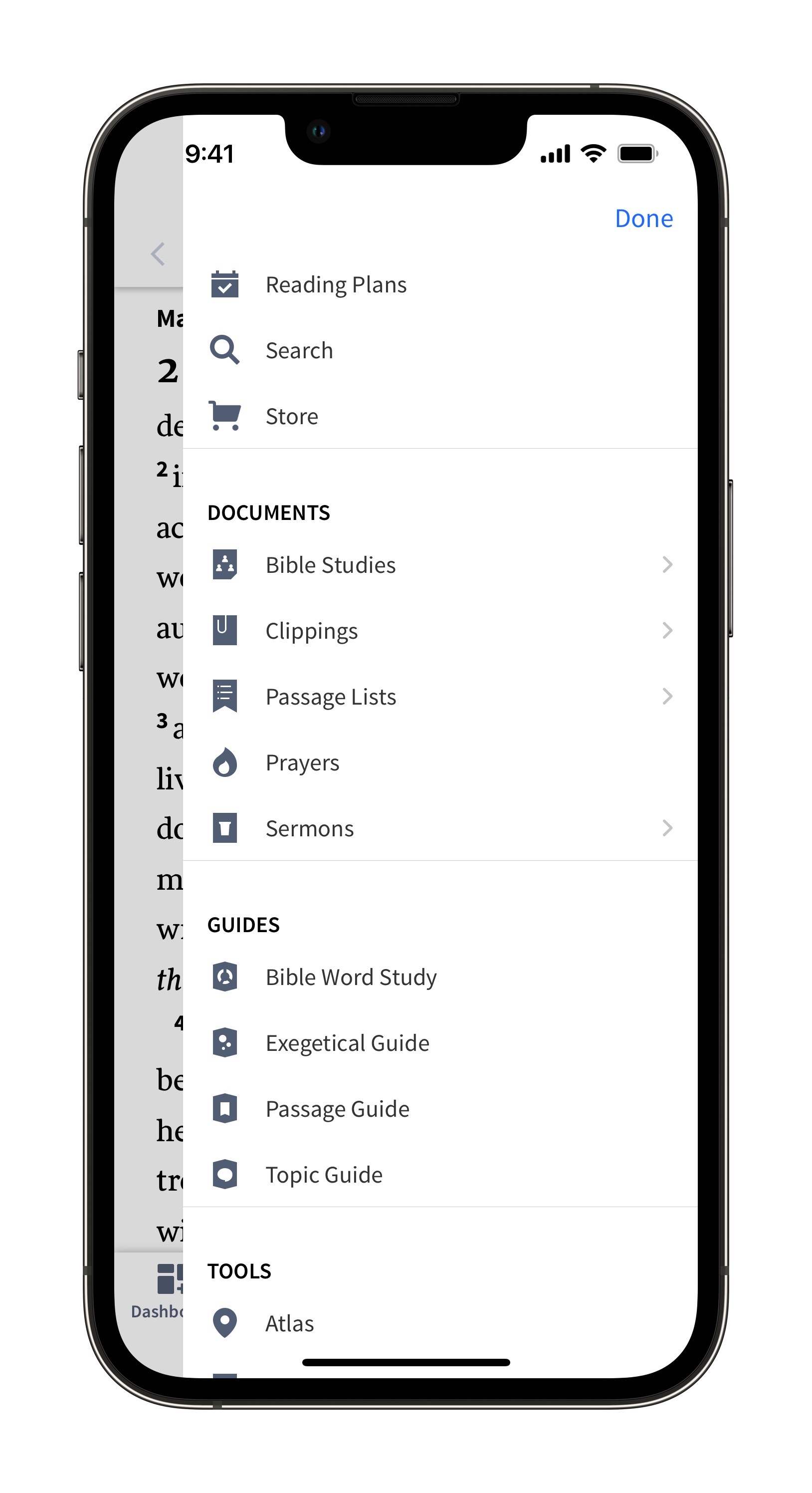 2 Documents Menu