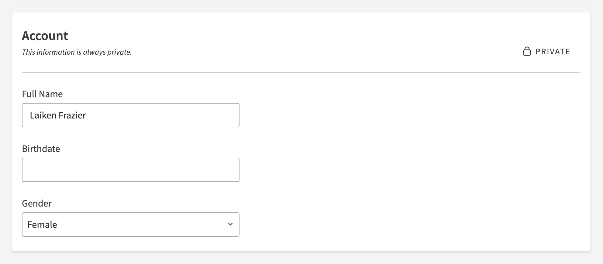 Account Information