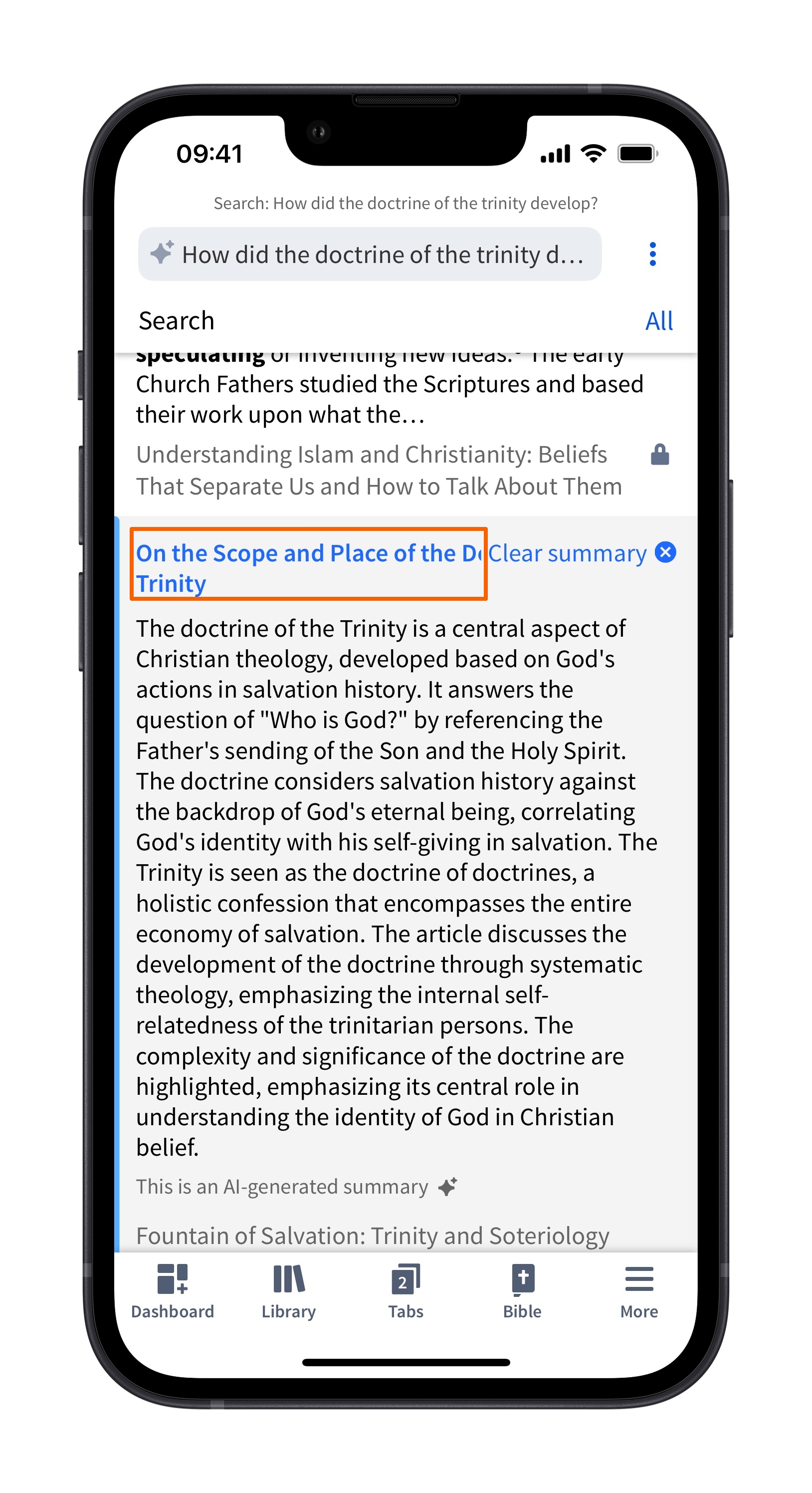Mobile Summary Of Search Result