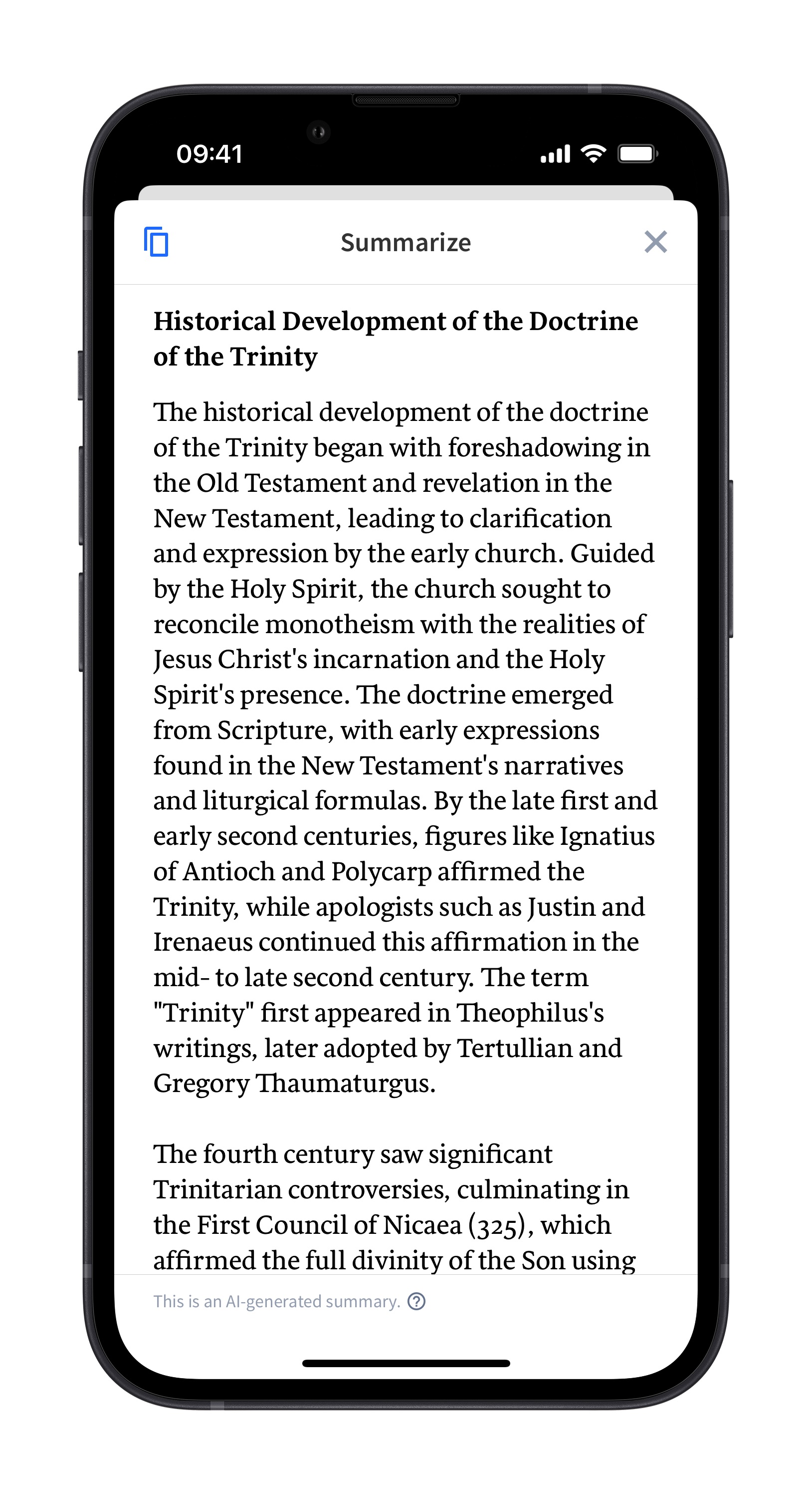 Mobile Summarized Article