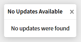 No Updates Available