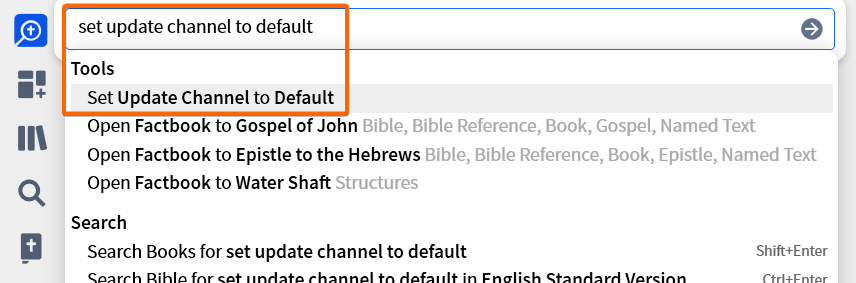 Set Update Channel to Default