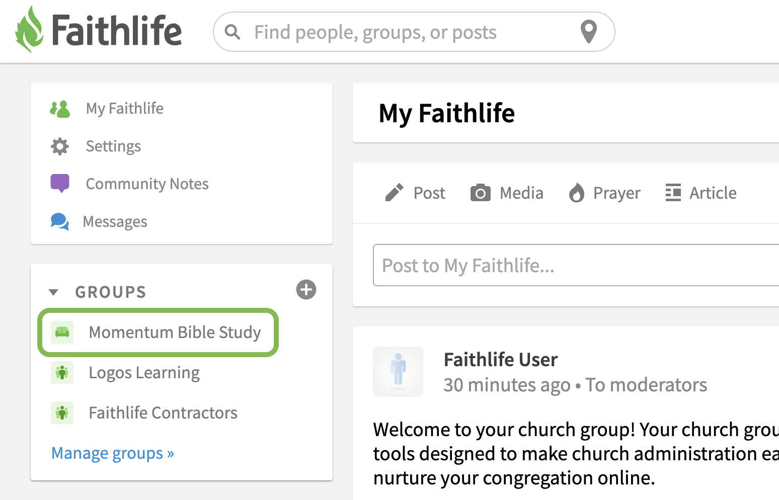 Group Homepage