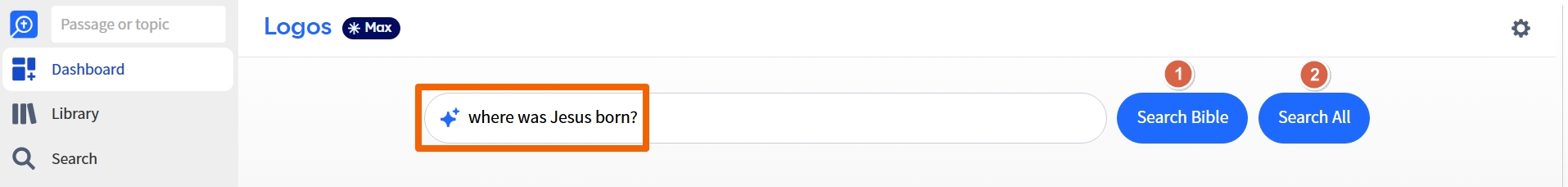 Search From Dashboard