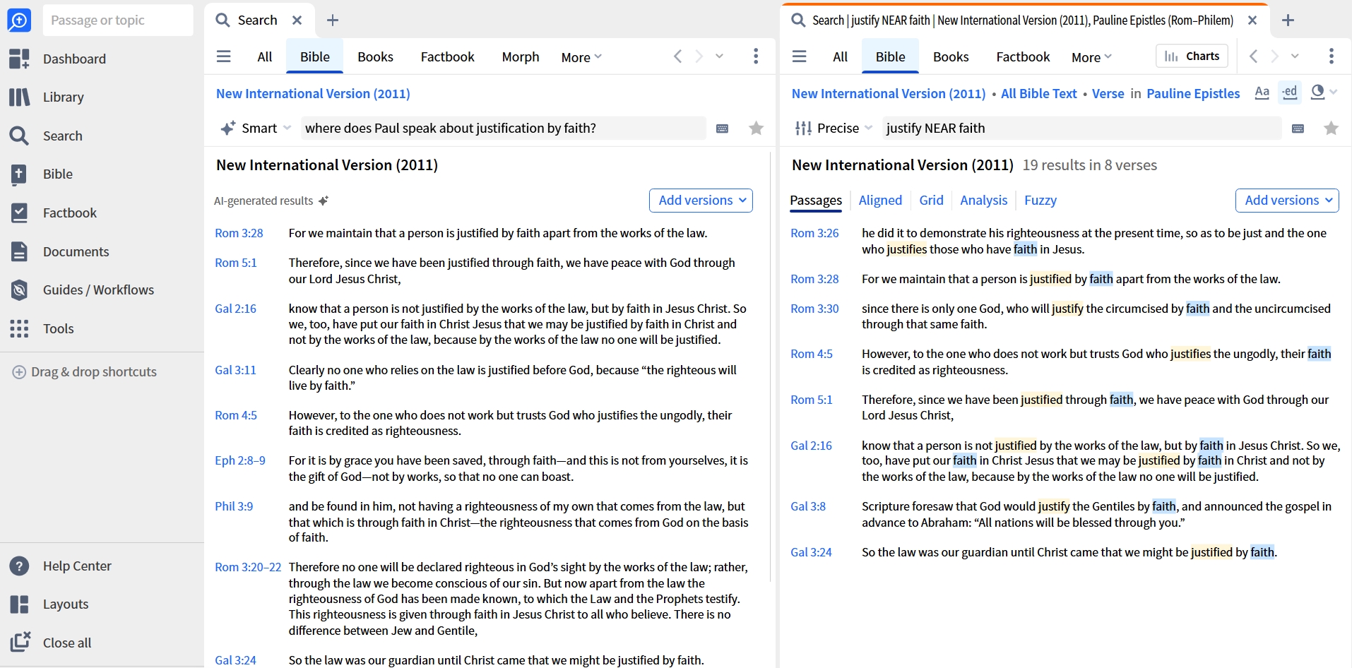 Sample Search Results