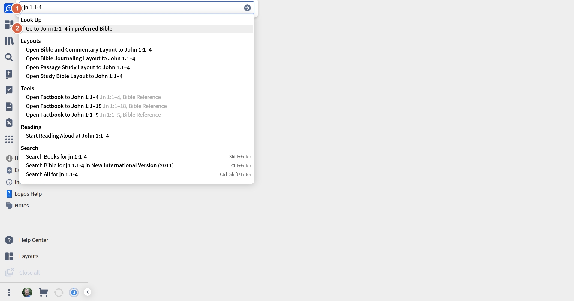 Open Bible From Command Box