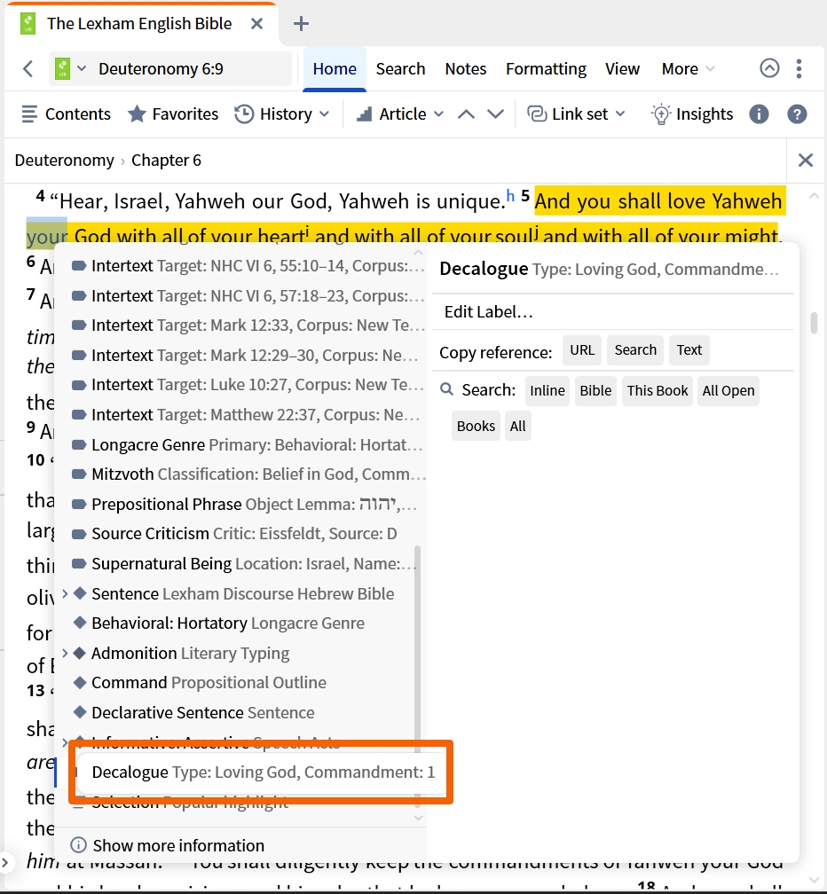 Label Highlight In Context Menu