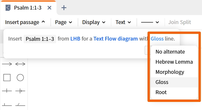 Specify Alternate Options (Text Flow)