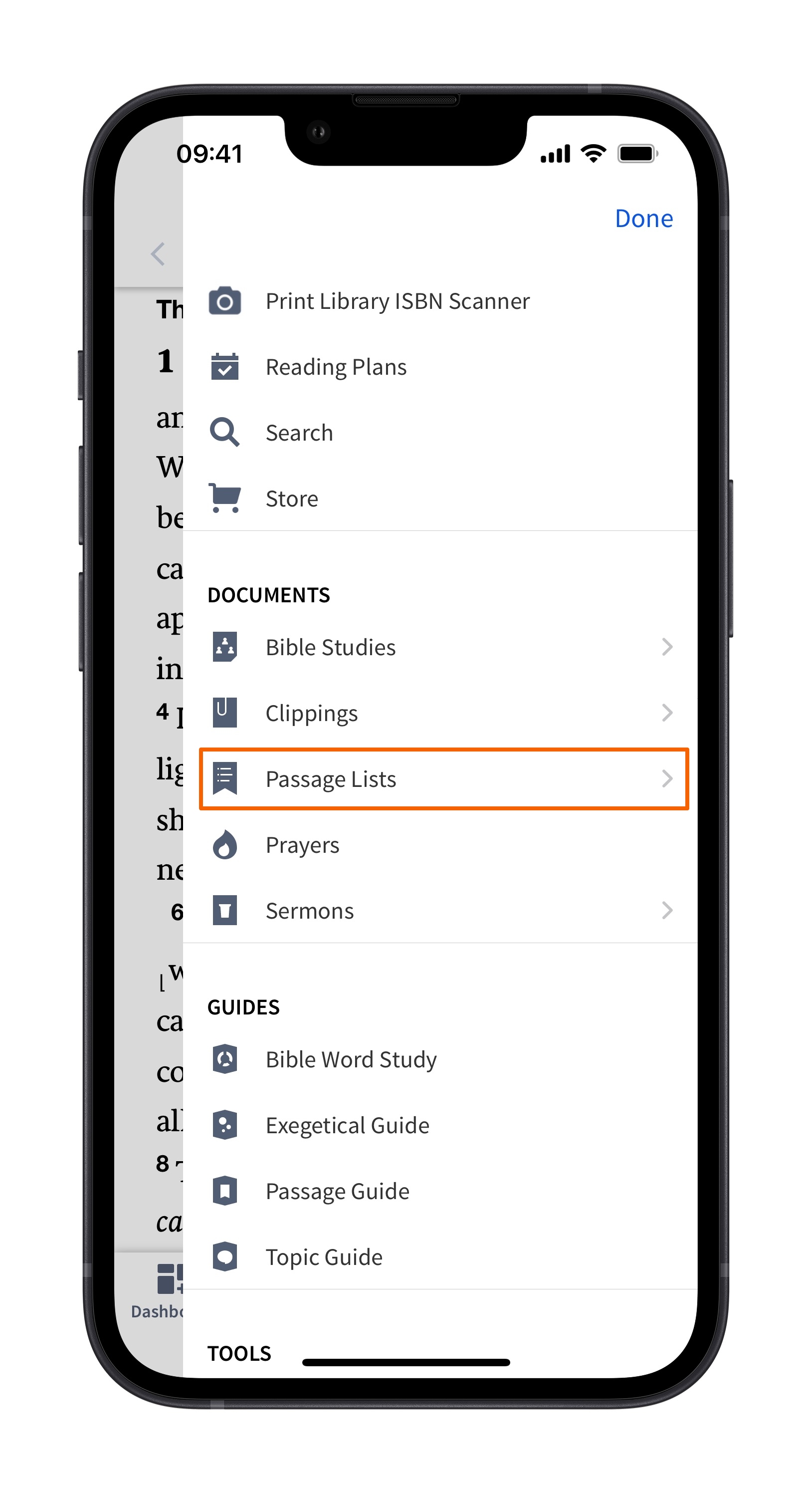 Open Passage List From Mobile 1