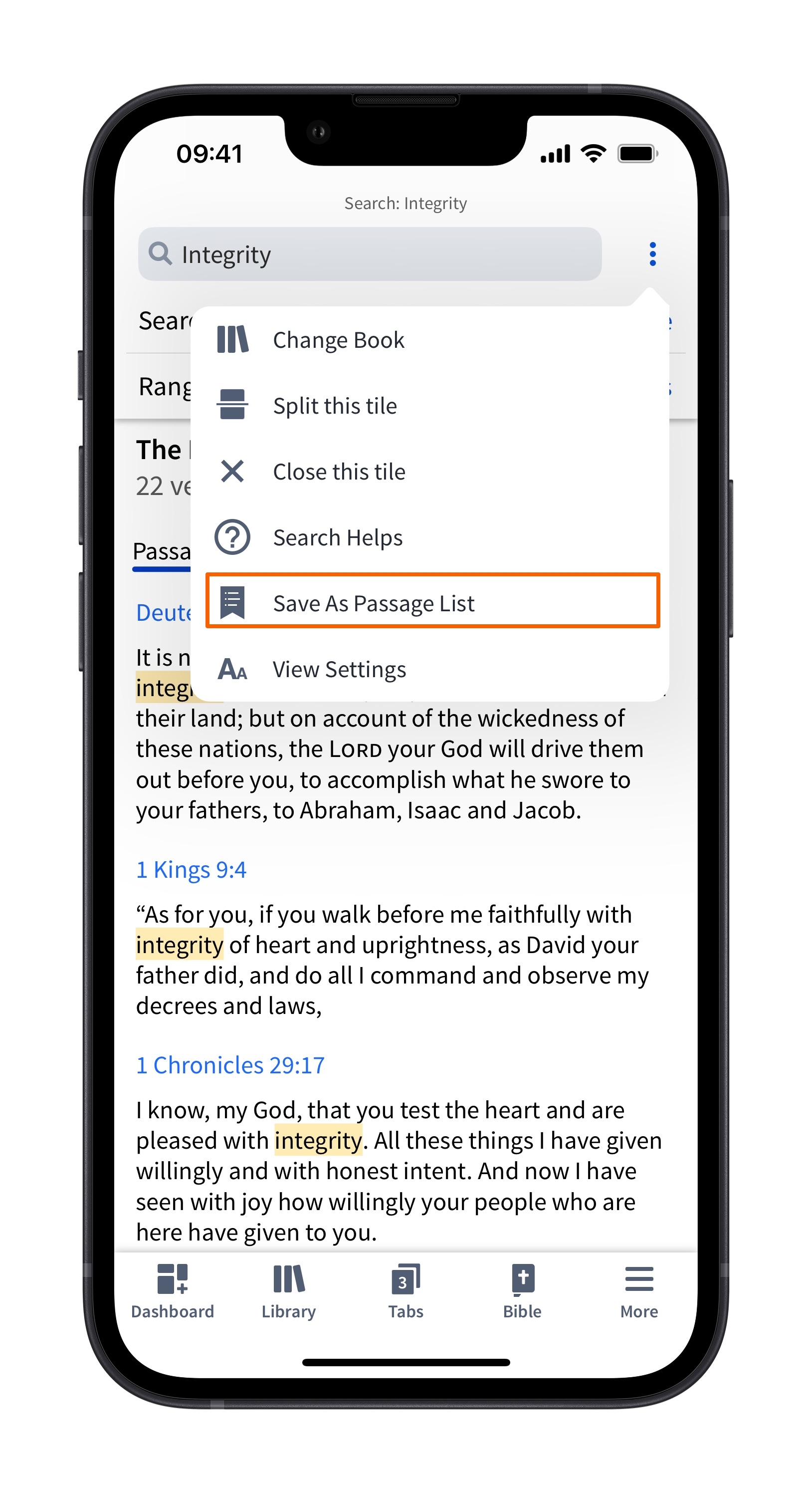 Mobile - Create Passage List From Search