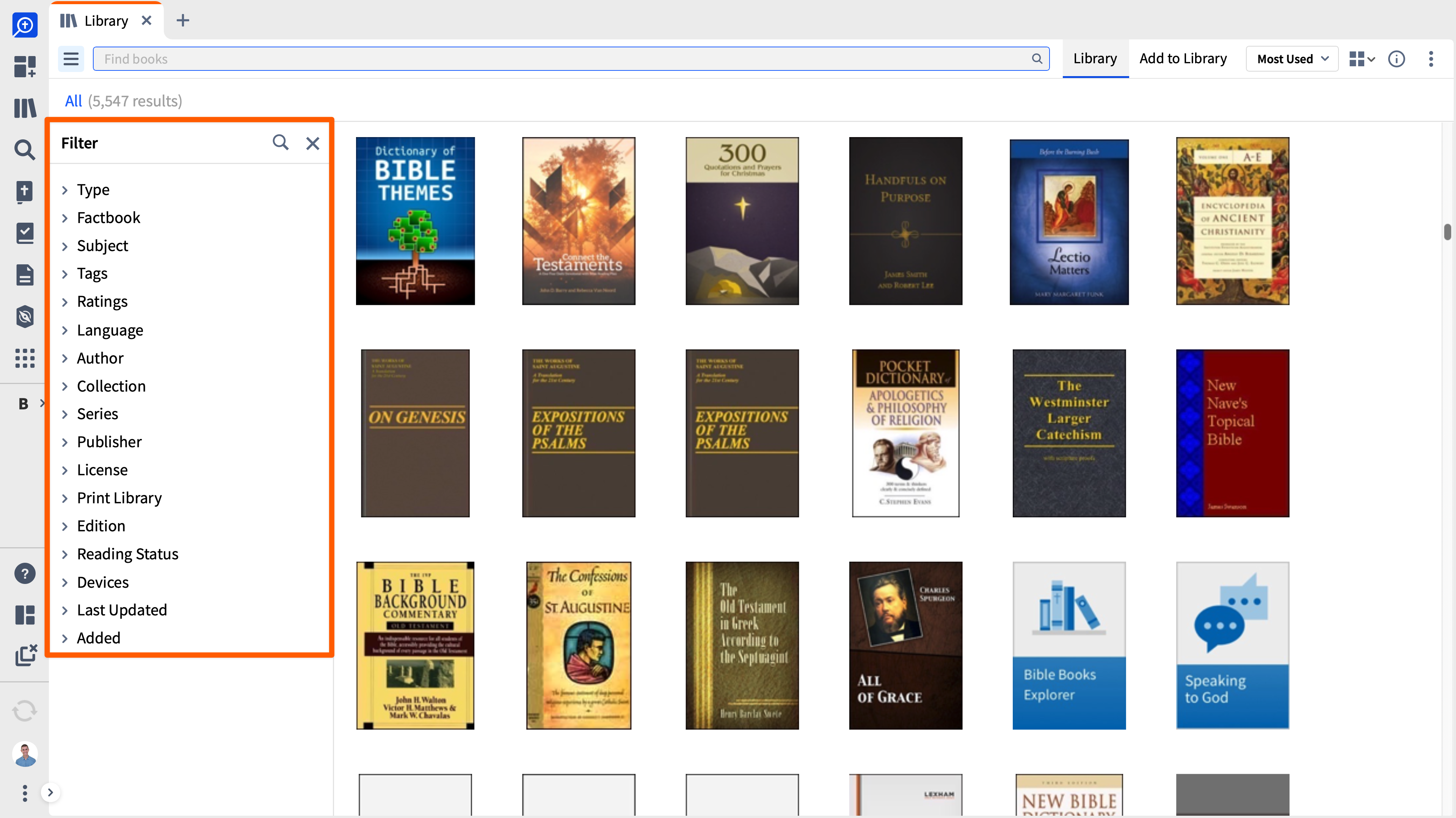 Filter Your Library