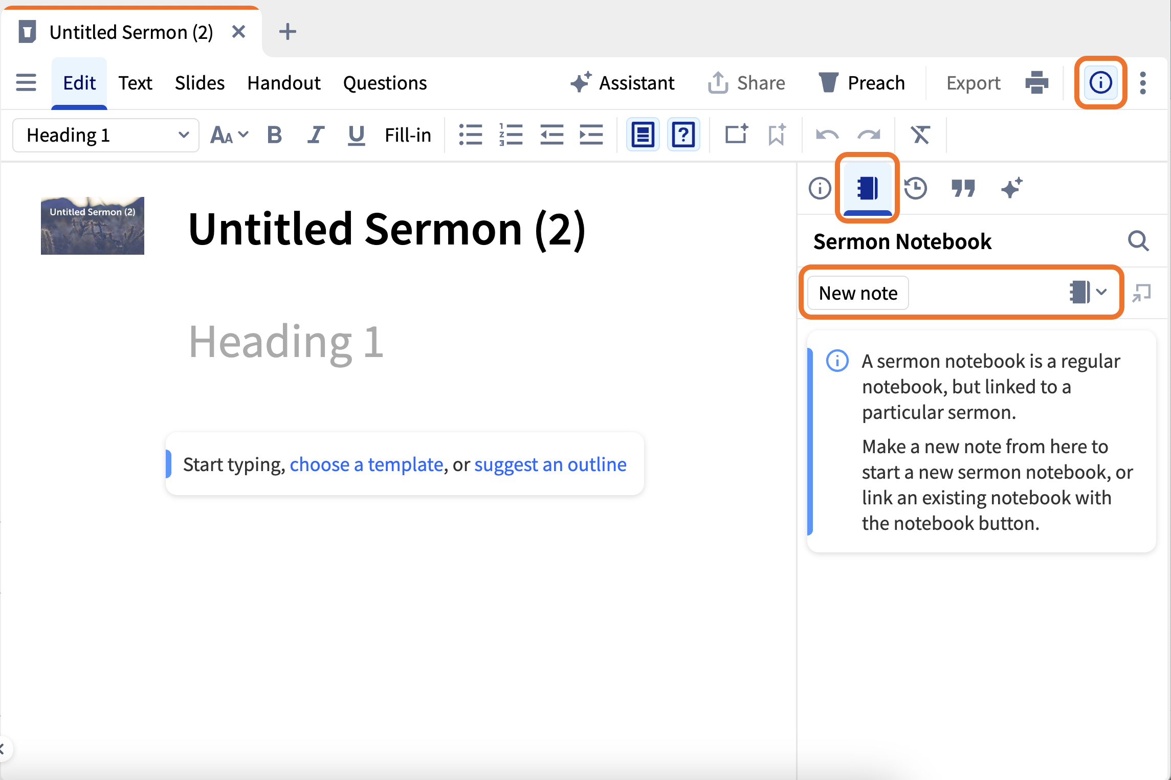 2 Sermon Notebook
