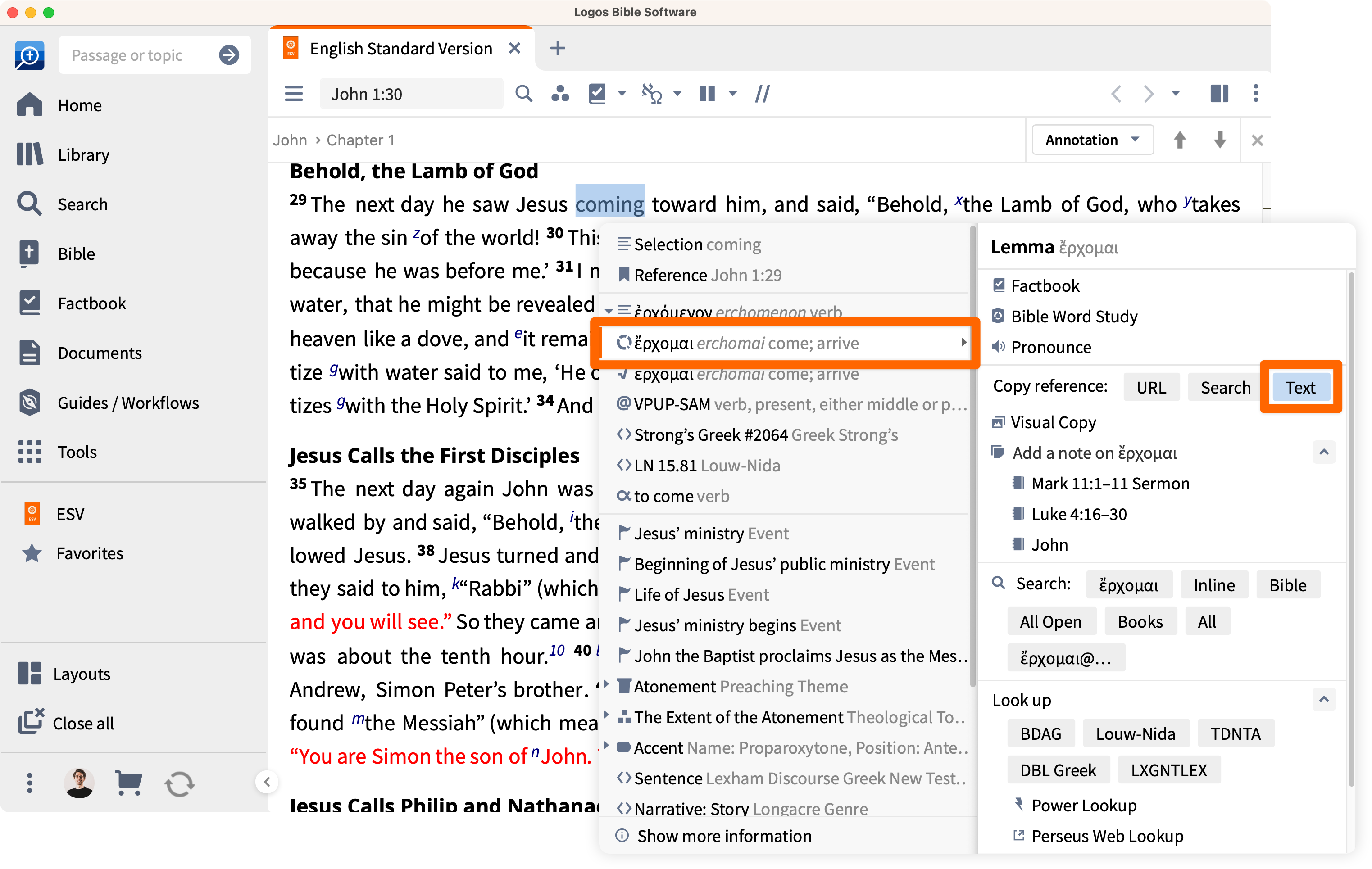 Select copy reference