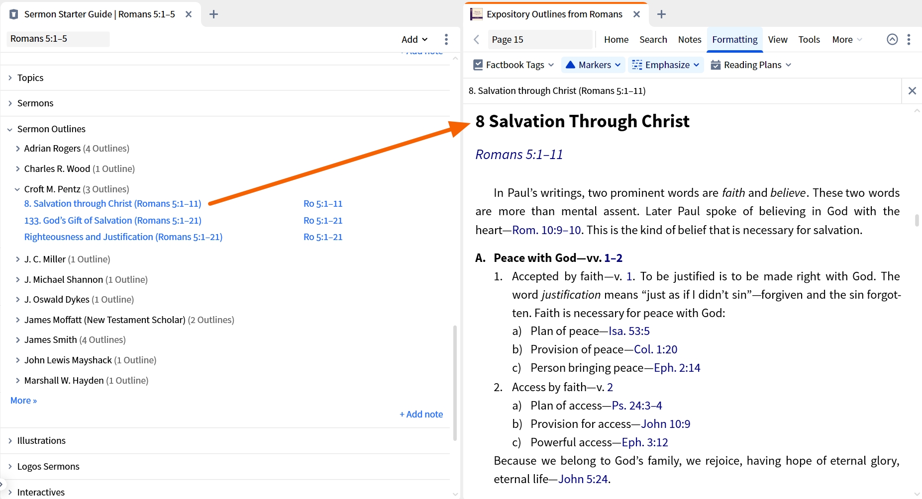 SSG - Sermon Outlines