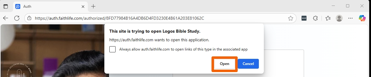 Logos Windows Approval To Open Logos