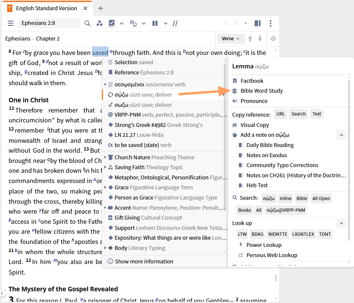 Open BWS from Context Menu