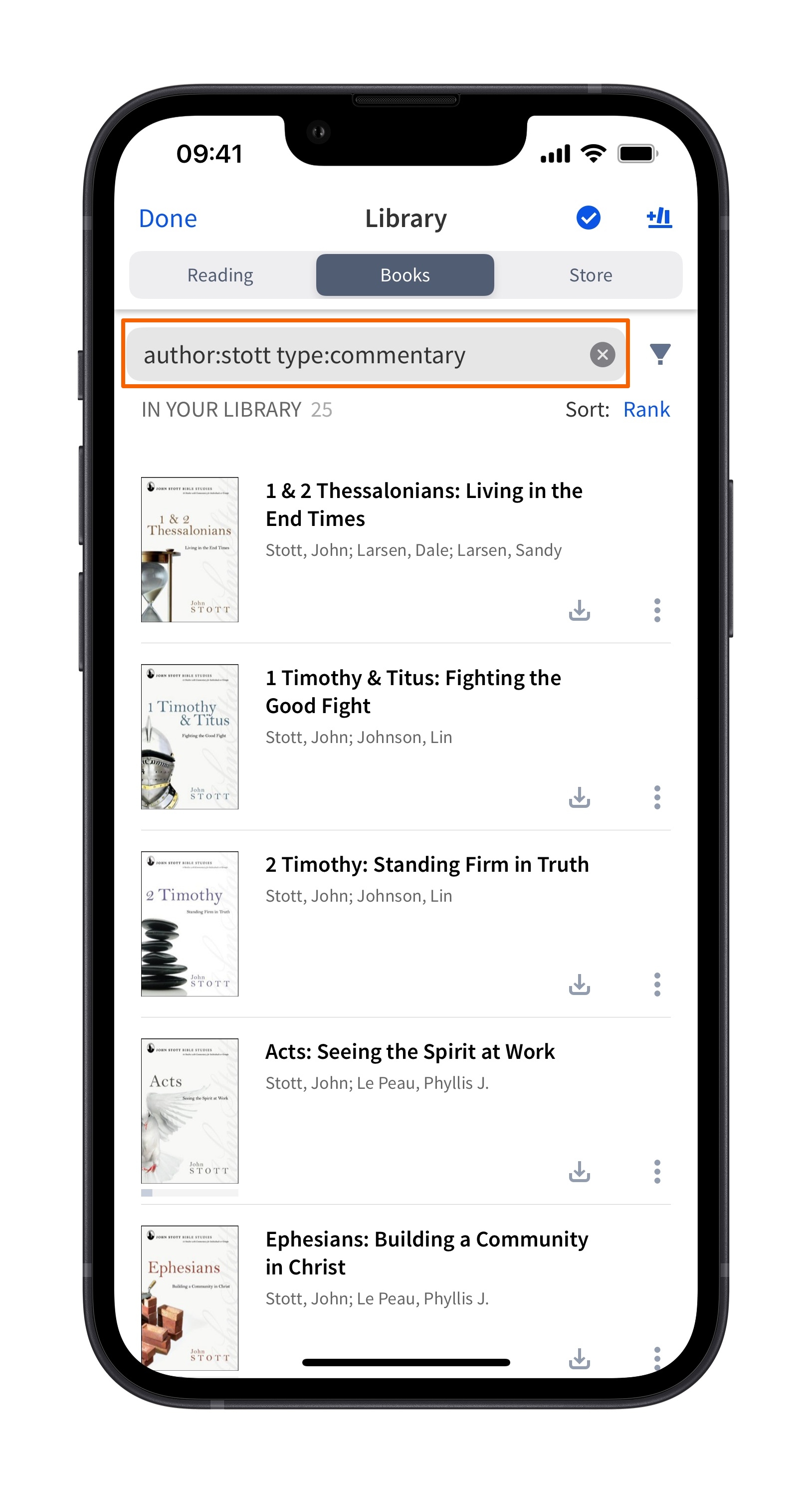 Search your library