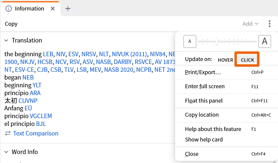 Info Tool - Update On Click