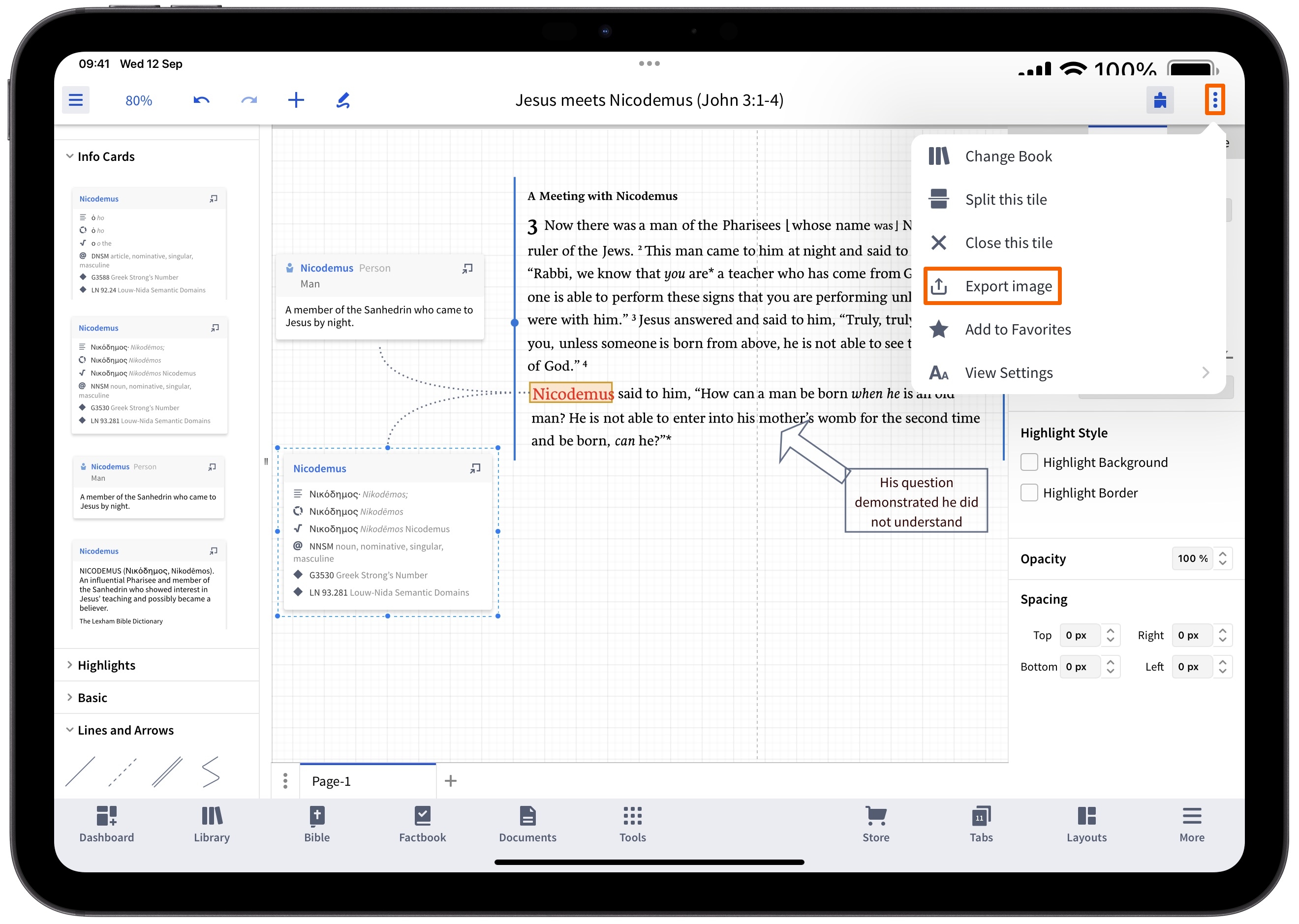 Select Canvas Export On Tablet