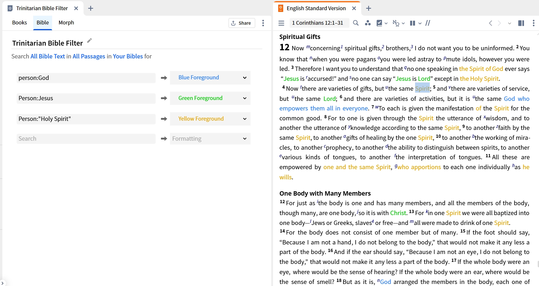 Visual Filter - Bible Type Displaying Trinitarian Engagement