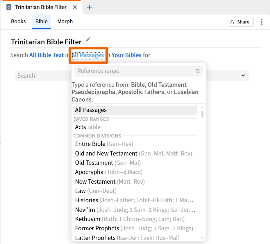Visual Filter - Bible Type Select Passage