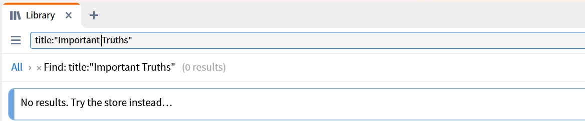 Search for important truths