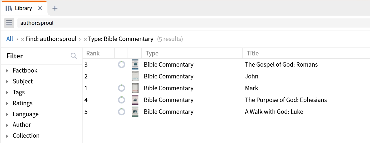 Search for Sproul in Bible Commentary