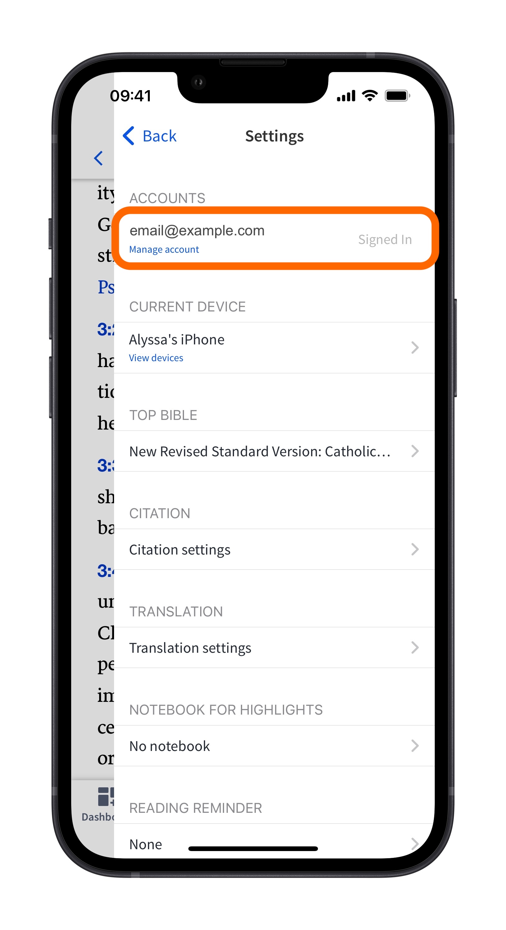 Find your account email address