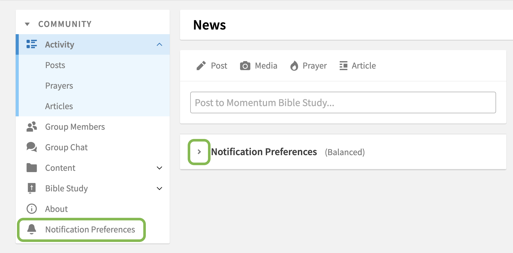 Set Group Notification Preferences
