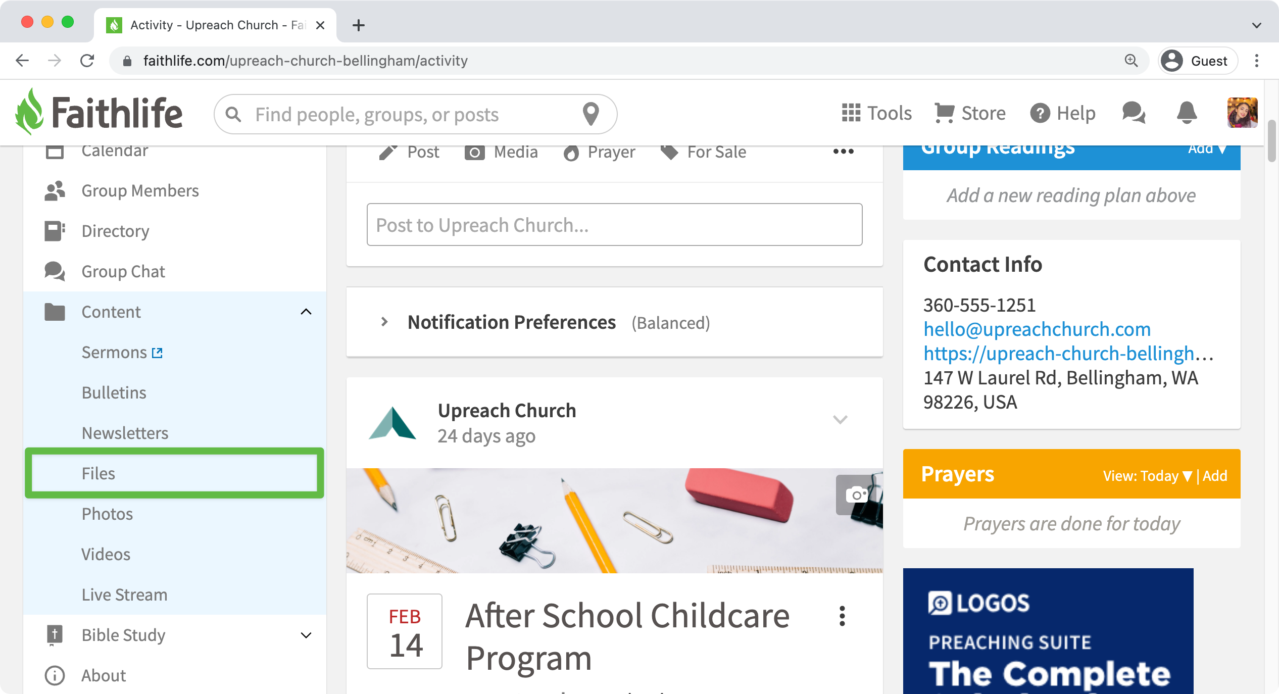 Files in the Community Panel
