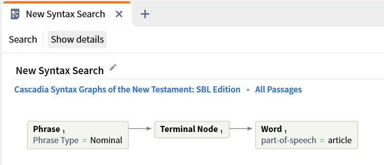 Searching For An Article In A Nominal Phrase