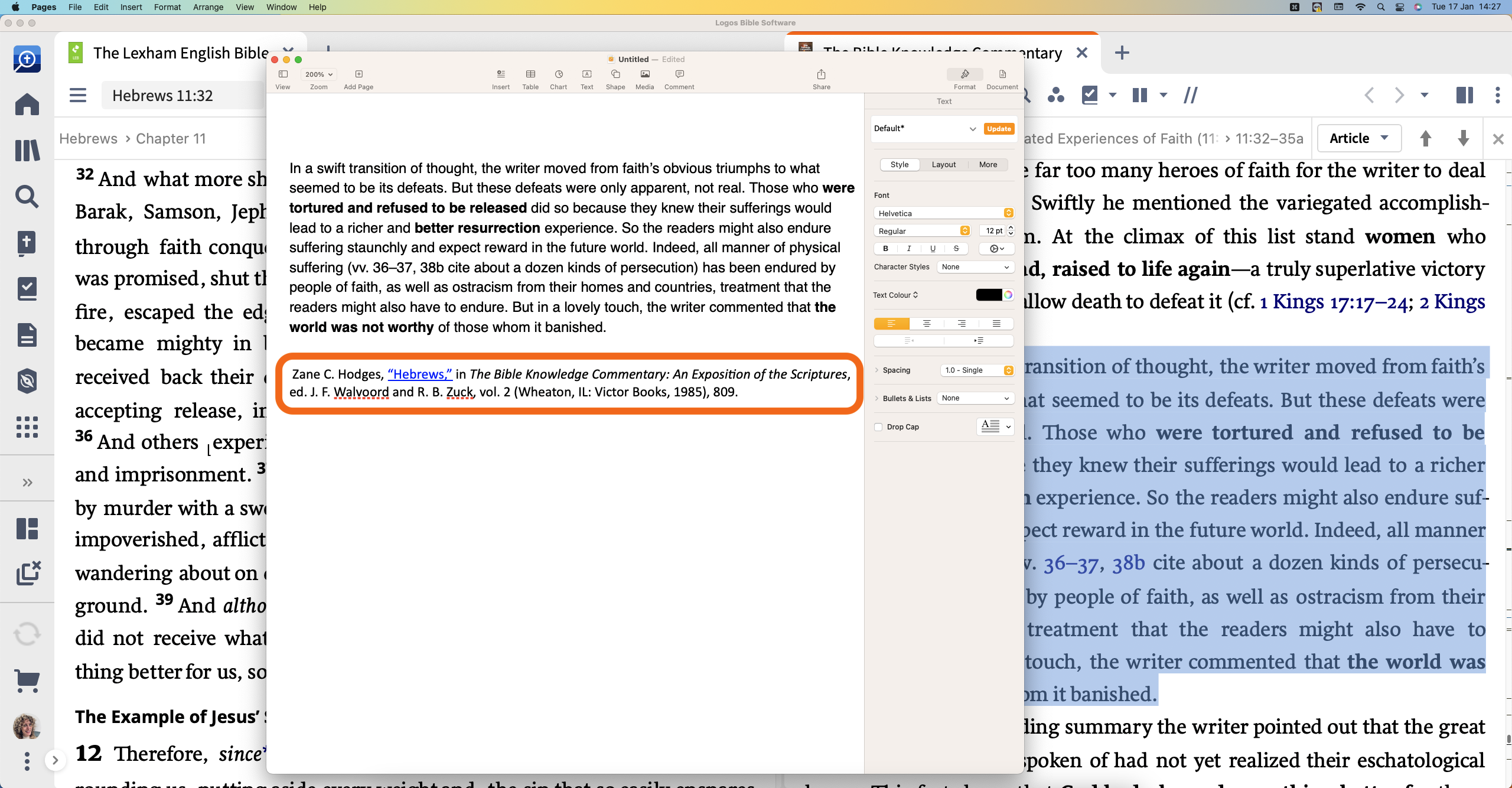 Paste Selection Into Word Processor