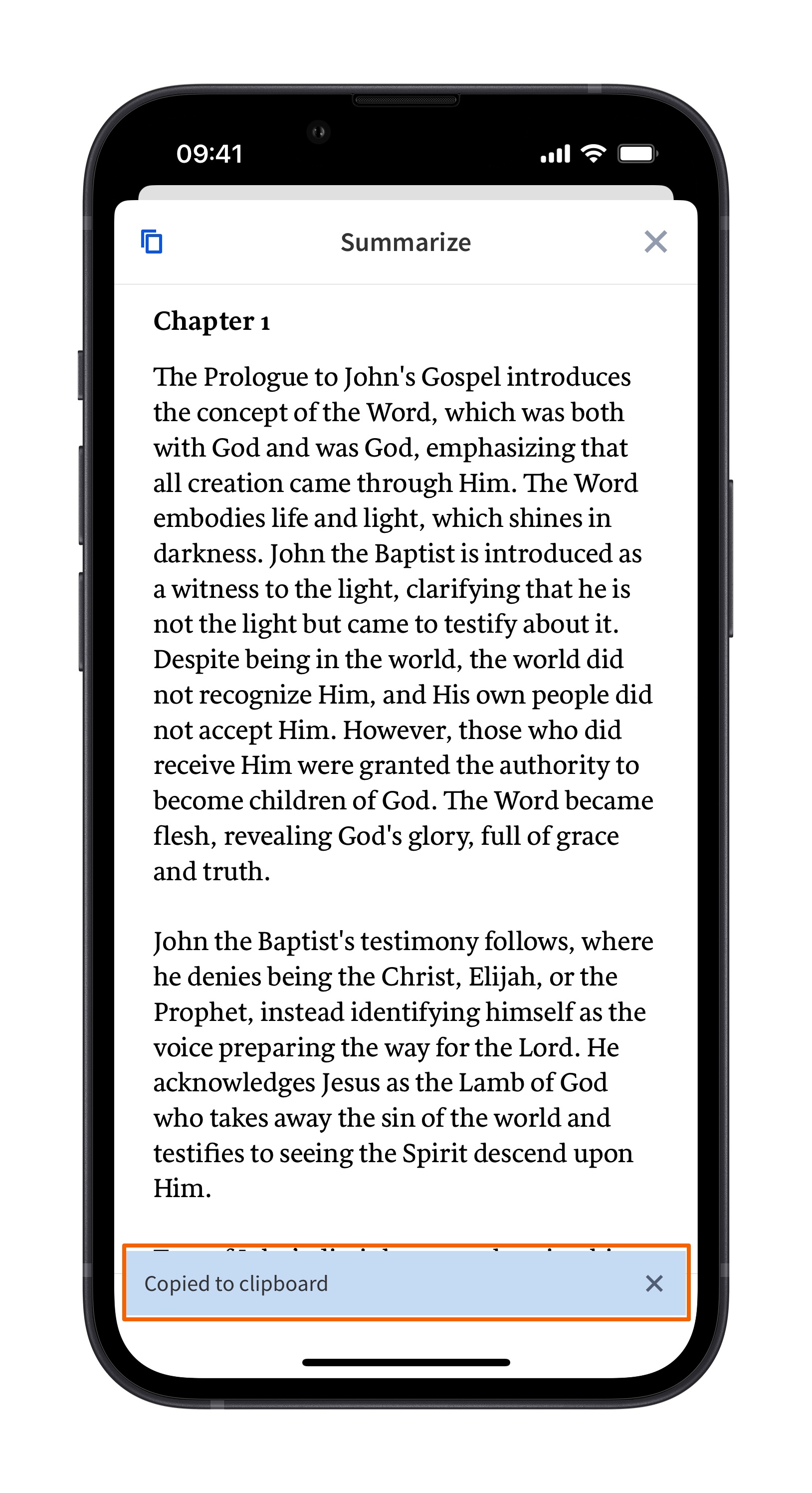 Copy Summary Of Bible Chapter