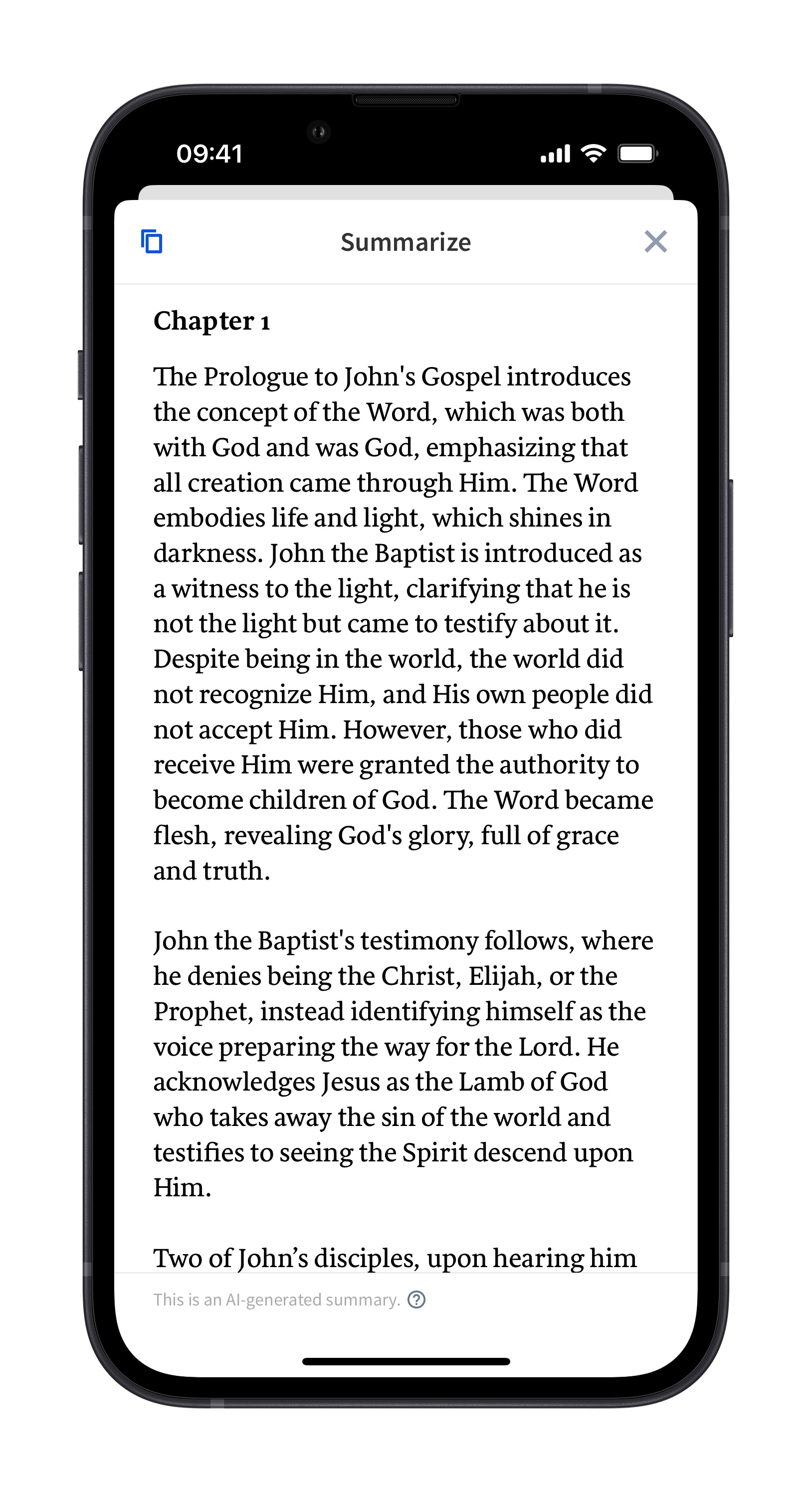 Summary Of Bible Chapter