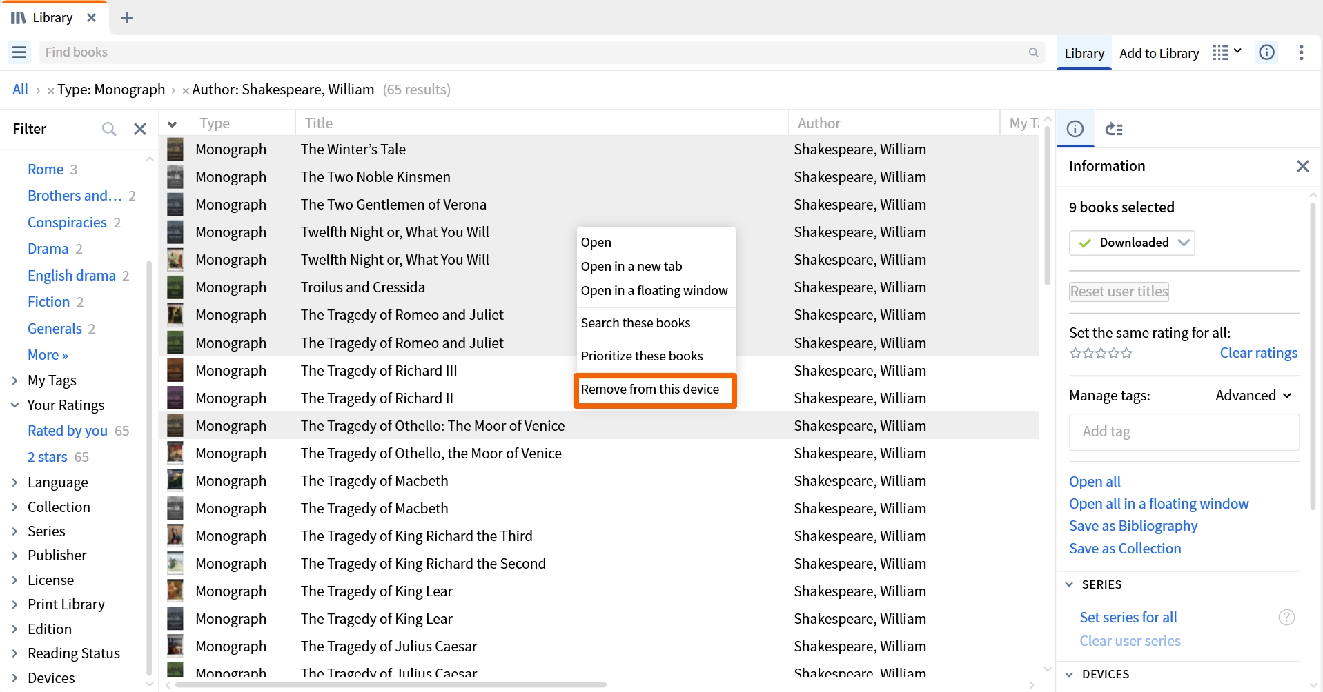 Right Click To Remove From Device