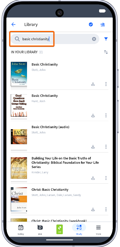 Search your library