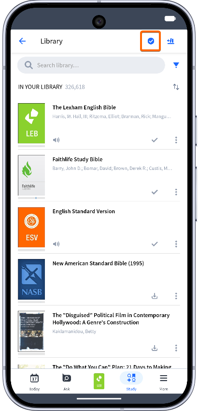 Select multiple books