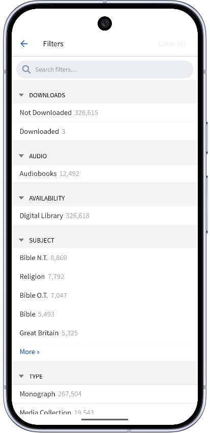 Select filters