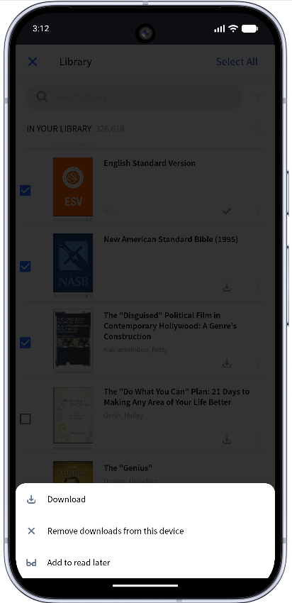 Select Download or Remove Download