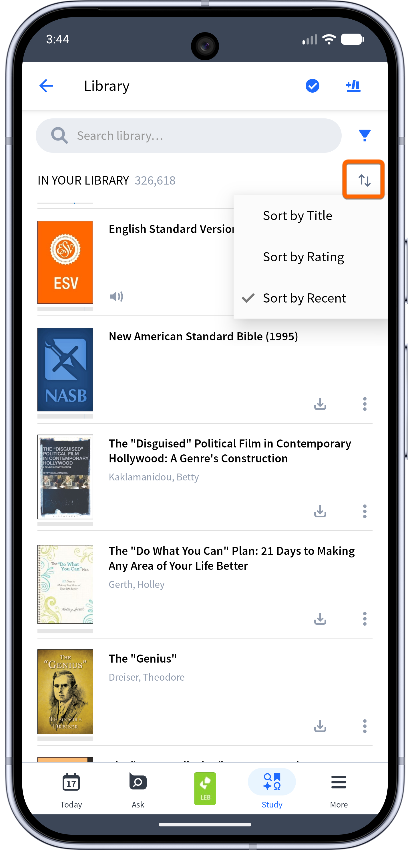 Sort your library