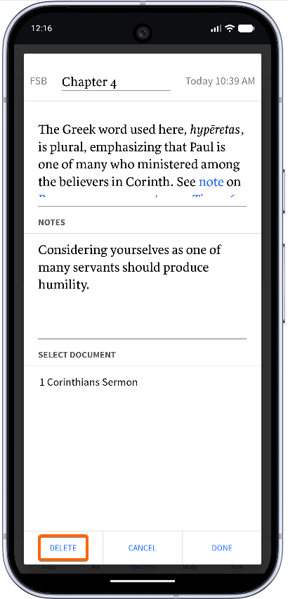 Mobile - Delete A Clipping