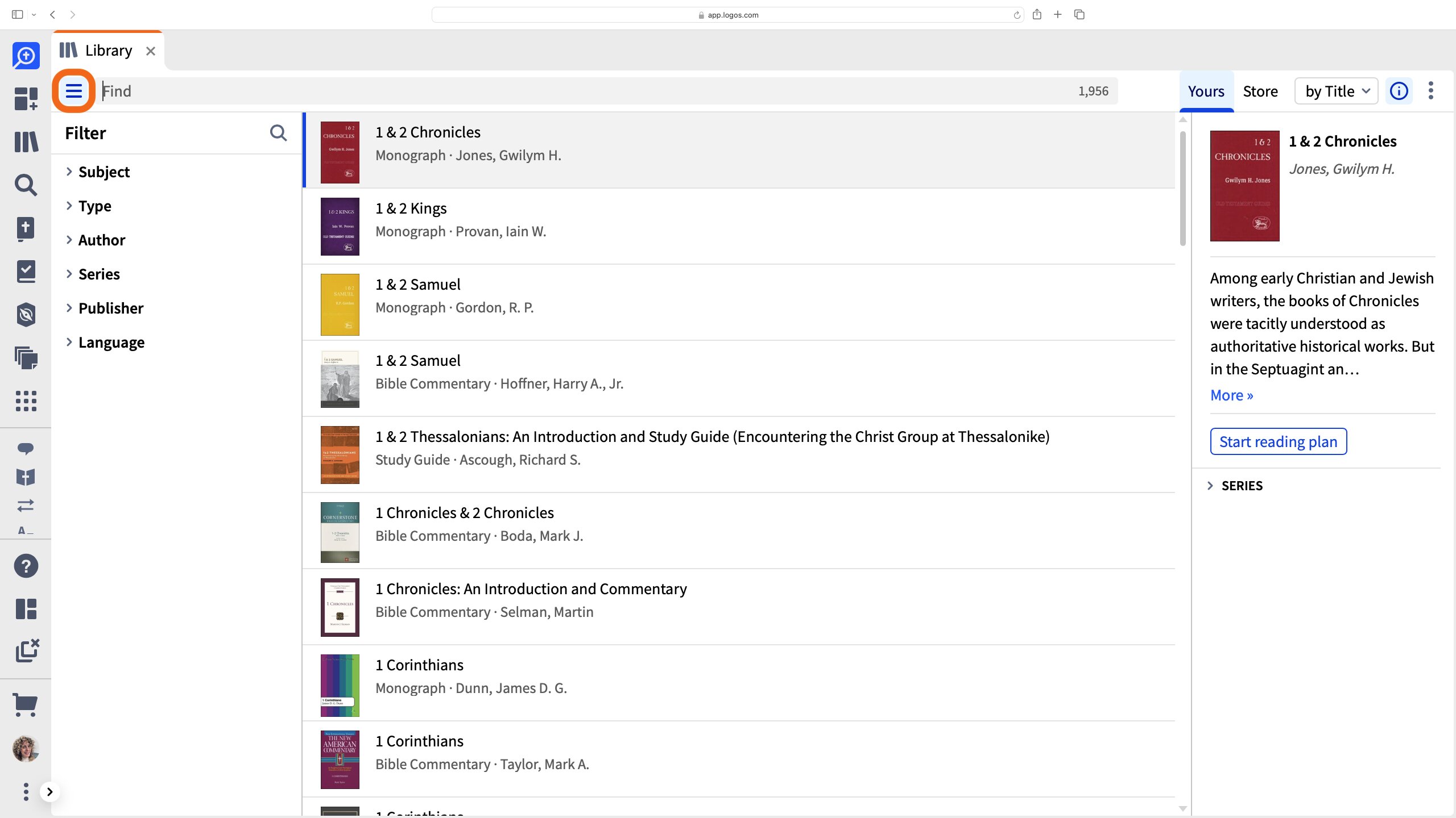 Filter Using The Navigation Menu