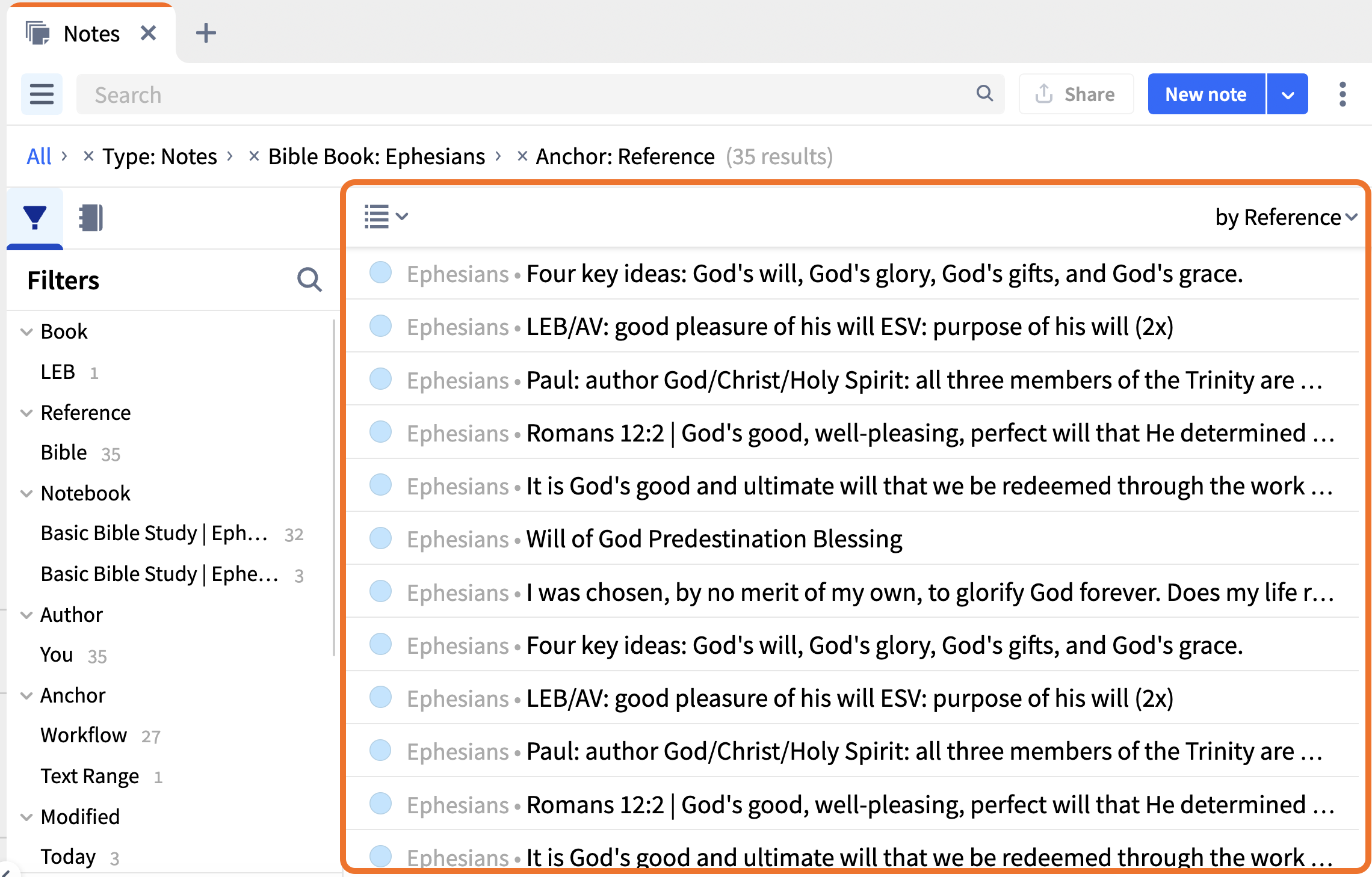 9 Search Results Panel