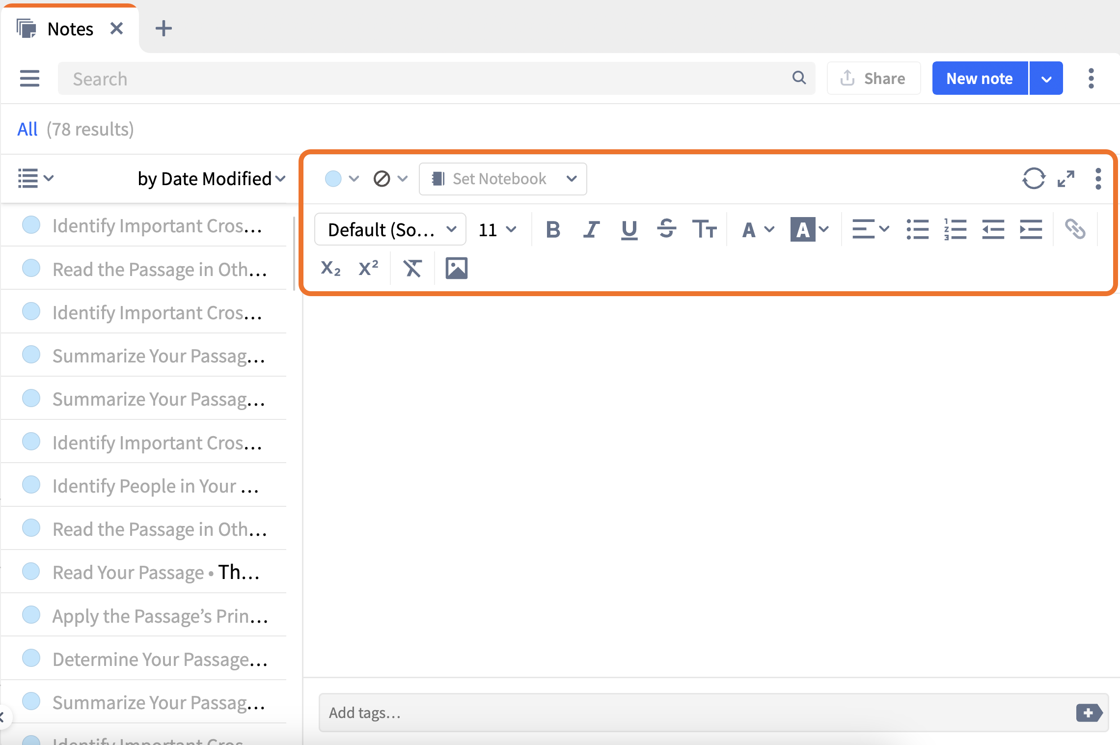 19 Editor Panel Toolbar