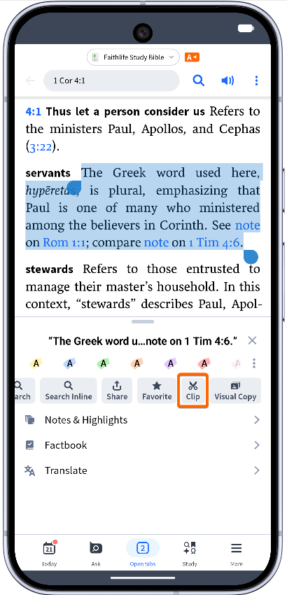 Mobile - Add A Clipping