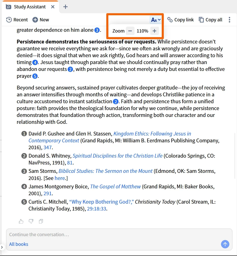 Select Zoom Options (Desktop)