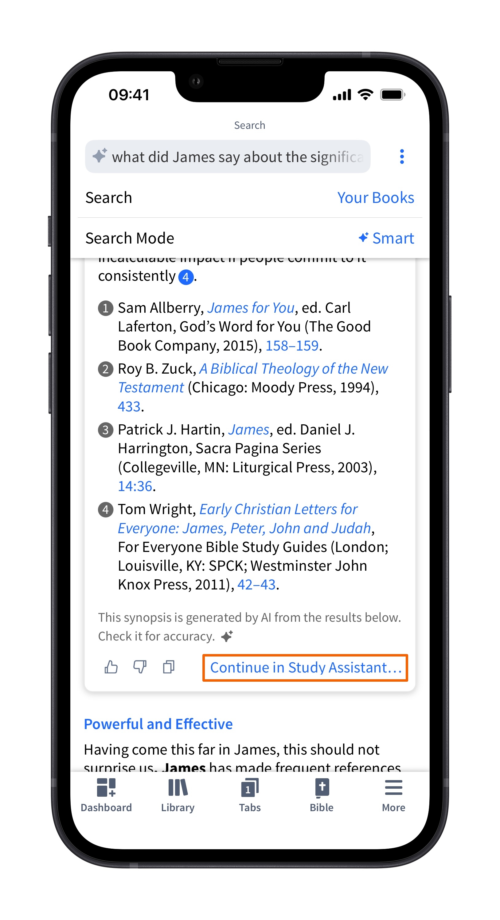 Access Study Assistant From Smart Search