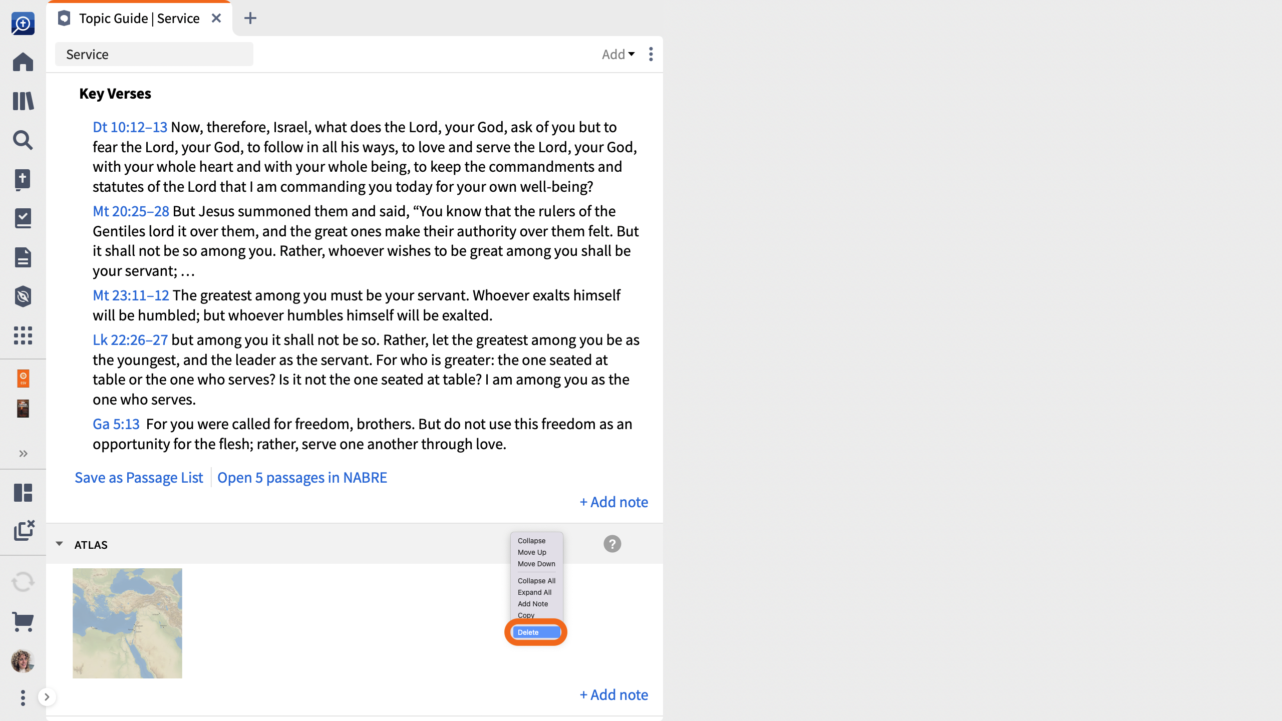 5 Delete Section From Topic Guide