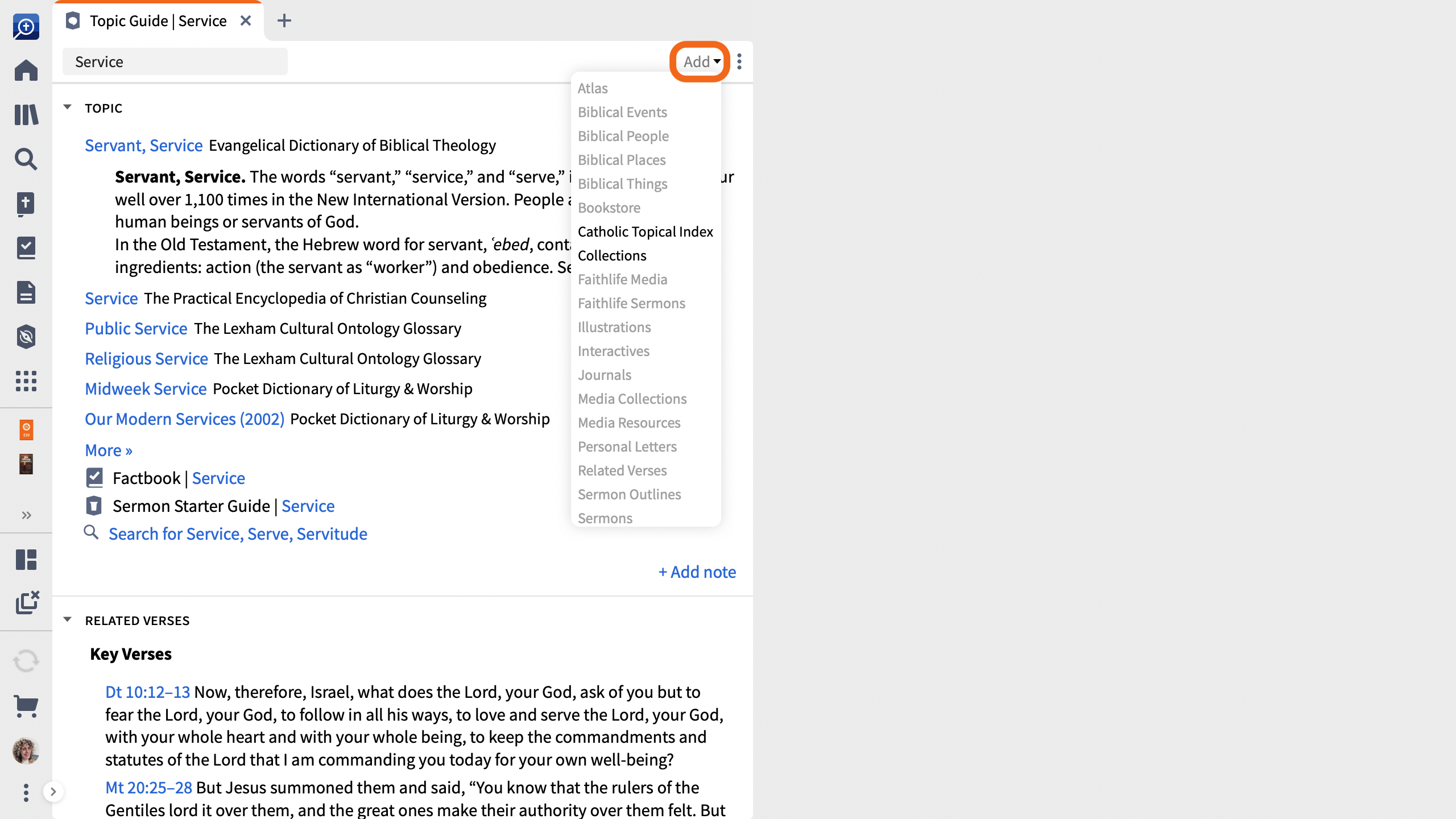 4 Add Section To Topic Guide