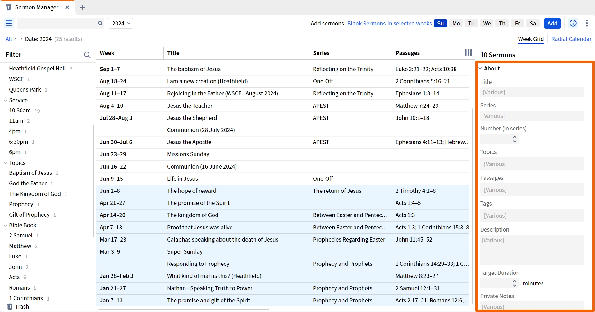 Sermon Manager - Edit Sermon Details
